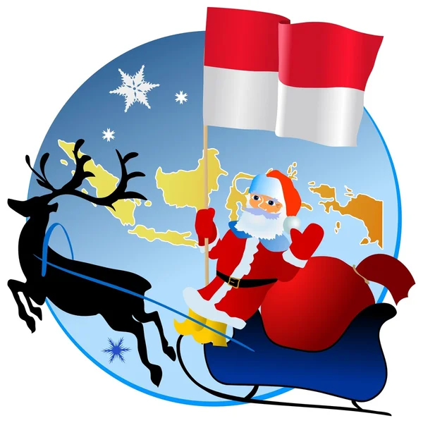 Feliz Navidad, Indonesia ! — Vector de stock