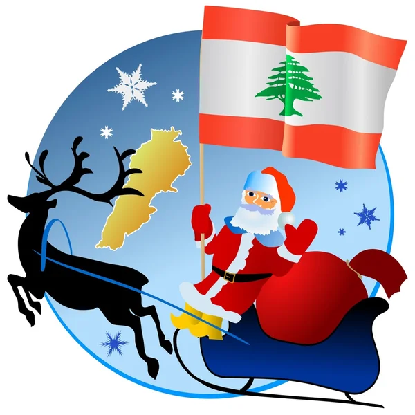 Joyeux Noël, Liban ! — Image vectorielle