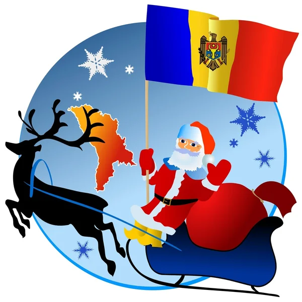 Buon Natale, Moldova ! — Vettoriale Stock