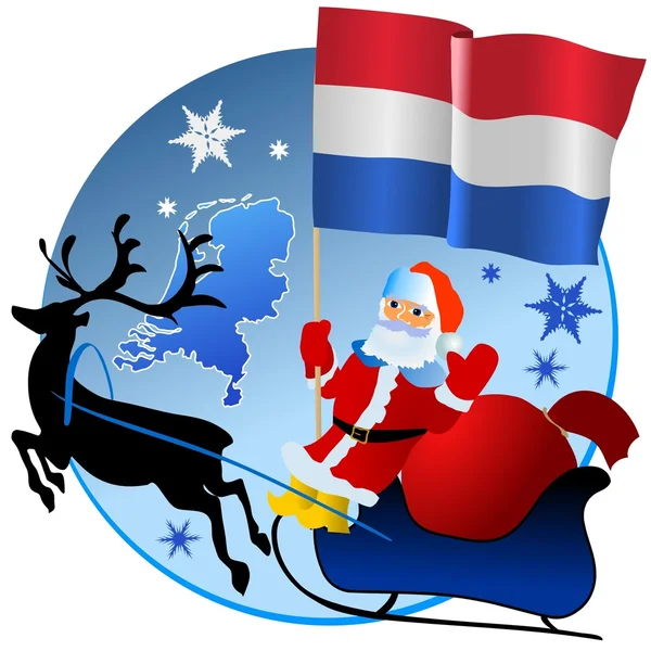 Frohe Weihnachten, Niederlande! — Stockvektor