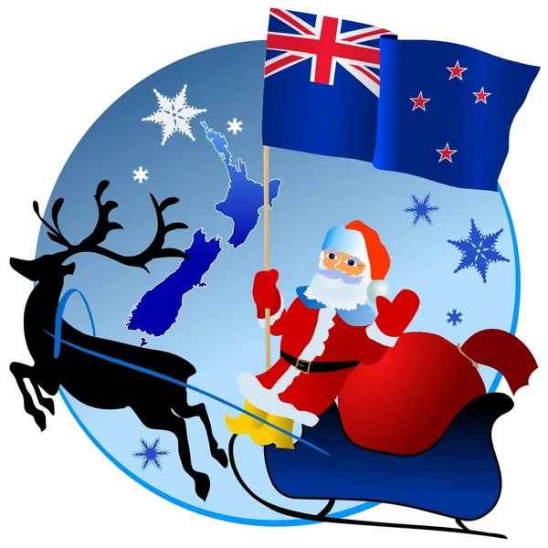 stock vector Merry Christmas, New Zealand!