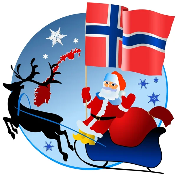 Feliz Natal, Noruega ! — Vetor de Stock