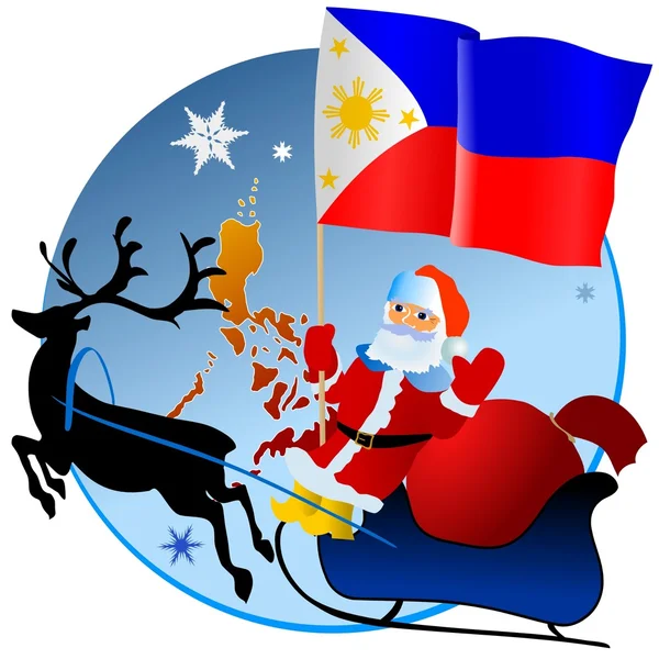 Mutlu Noeller, Filipinler! — Stok Vektör