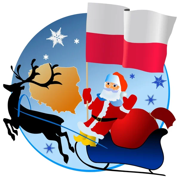 Feliz Natal, Polónia ! — Vetor de Stock