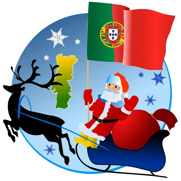 Καλά Χριστούγεννα, Πορτογαλία! — Διανυσματικό Αρχείο