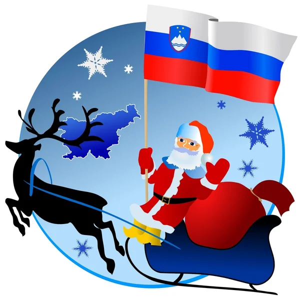 Veselé Vánoce, Slovinsko! — Stockový vektor