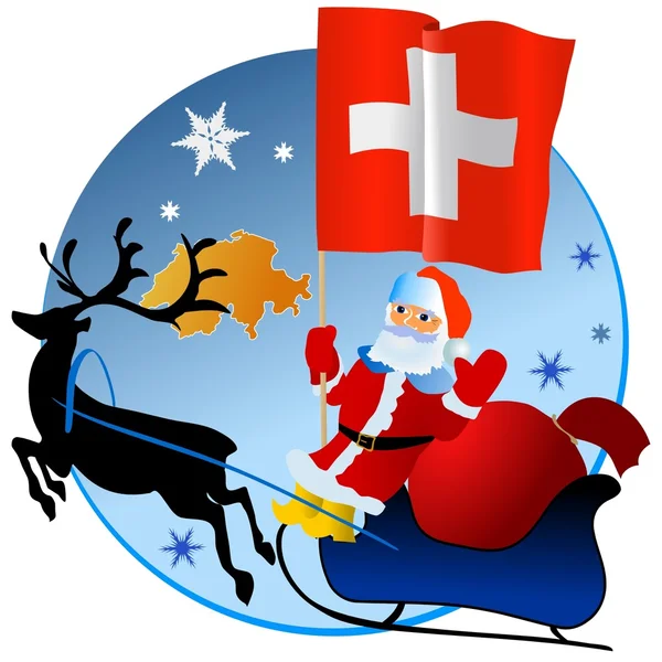 メリー クリスマス、スイス! — ストックベクタ