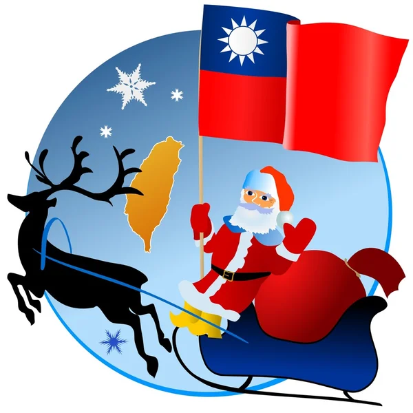 stock vector Merry Christmas, Taiwan!