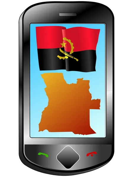 Connexion avec l'Angola — Image vectorielle