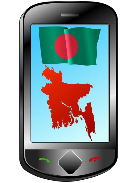 Connessione con il Bangladesh — Vettoriale Stock
