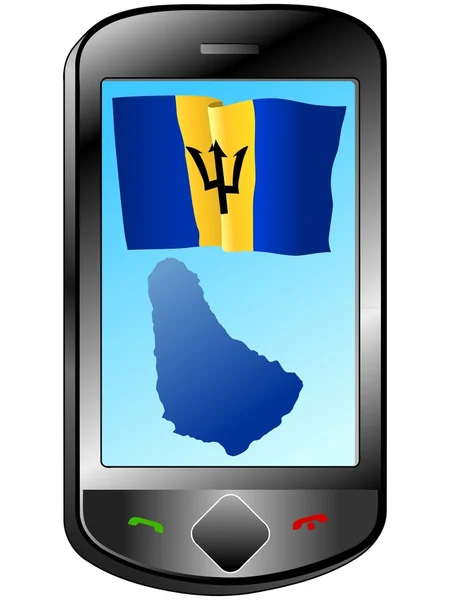 Connexion avec la Barbade — Image vectorielle