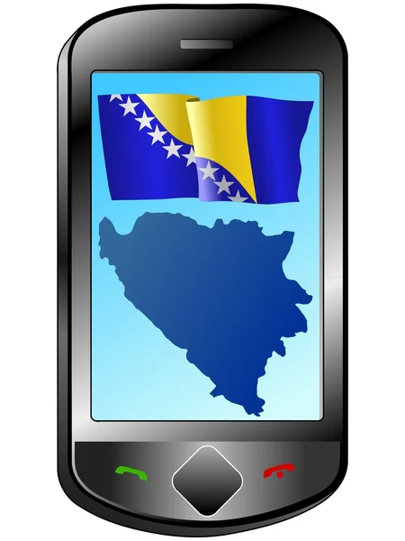 Kapcsolat és Bosznia és Hercegovina — Stock Vector