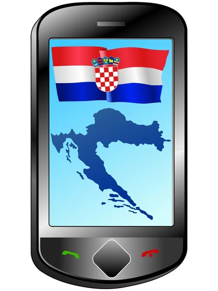 Connexion avec la Croatie — Image vectorielle