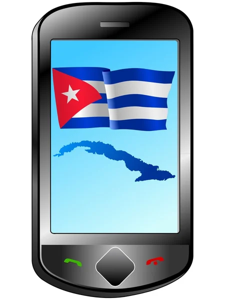 Verbindung mit Kuba — Stockvektor