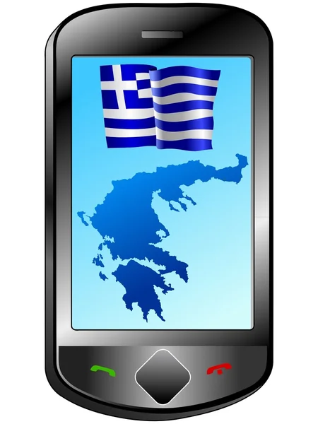 Connection with Greece — Stock Vector