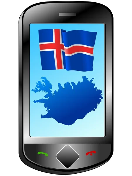 Connection with Iceland — Stock Vector