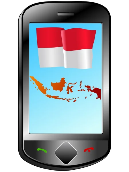 Connessione con l'Indonesia — Vettoriale Stock