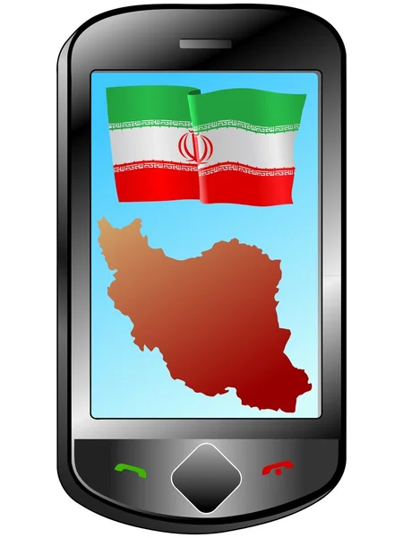 Connessione con l'Iran — Vettoriale Stock
