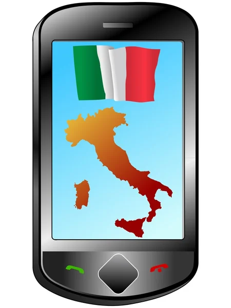 Conexión con Italia — Vector de stock