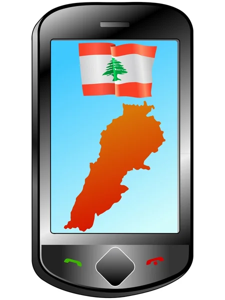 Verbinding met Libanon — Stockvector