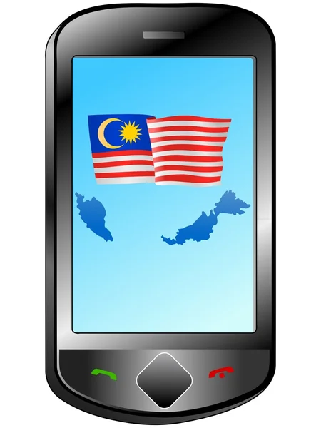 Koneksi dengan Malaysia - Stok Vektor