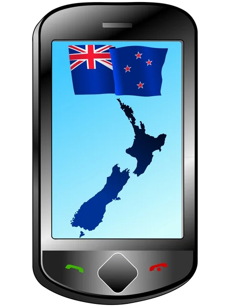 Yeni Zelanda ile bağlantı — Stok Vektör