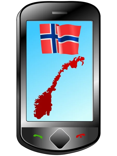Verbindung mit Norwegen — Stockvektor