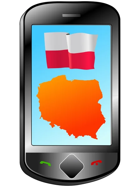 Verbindung mit Polen — Stockvektor