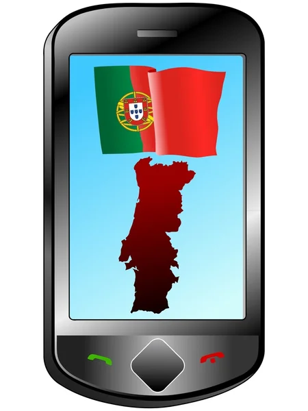 Kapcsolat-Portugália — Stock Vector