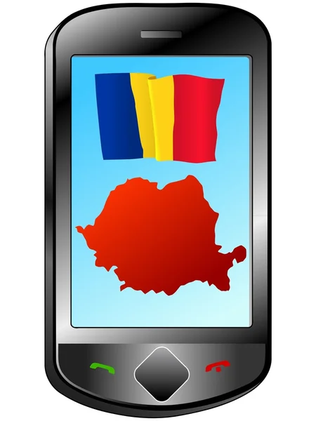 Connexion avec la Roumanie — Image vectorielle