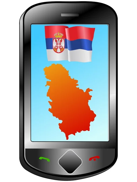 Collegamento con la Serbia — Vettoriale Stock