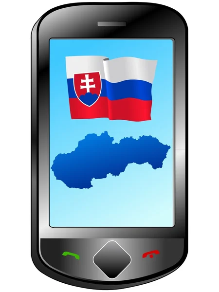 Connessione con la Slovacchia — Vettoriale Stock