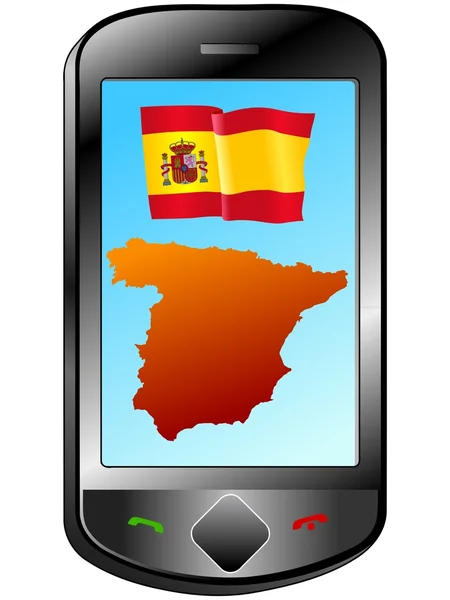 Koneksi dengan Spanyol - Stok Vektor