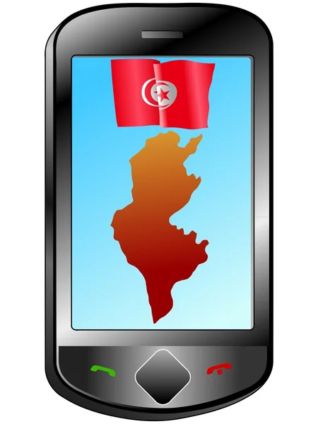Connexion avec la Tunisie — Image vectorielle