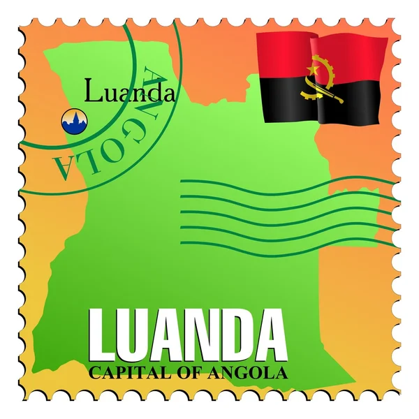 Luanda - capitale dell'Angola — Vettoriale Stock