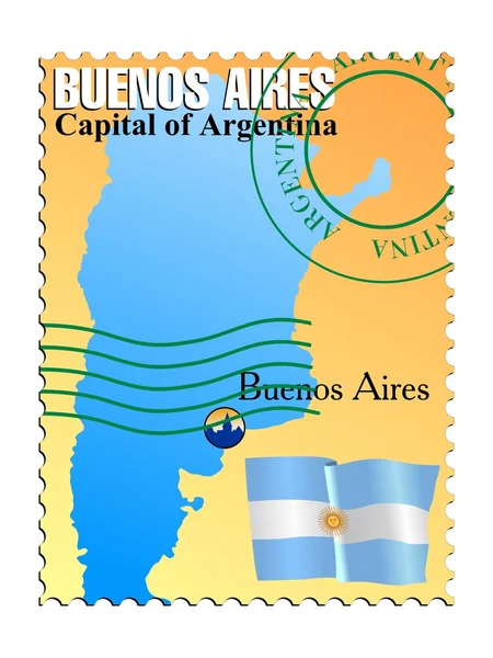 Buenos Aires - capital of Argentina — Stock Vector