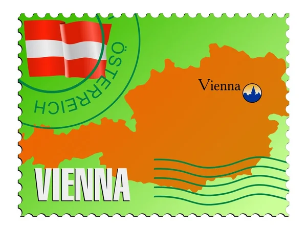 Vienna - capitale dell'Austria — Vettoriale Stock