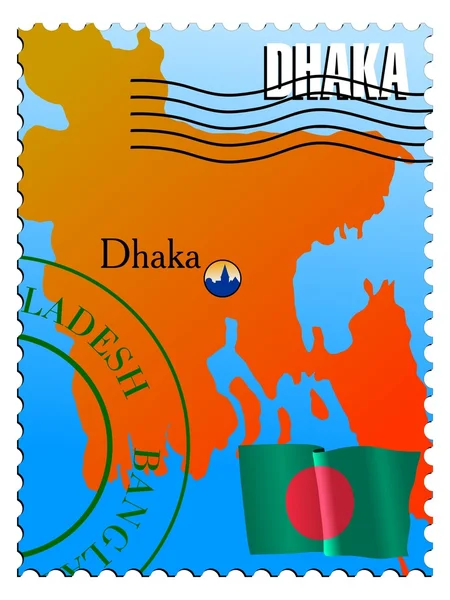 Dhaka - hoofdstad van bangladesh — Stockvector