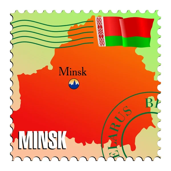 Minsk - Beyaz Rusya'nın başkenti — Stok Vektör