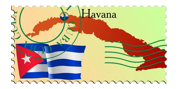 La Habana - capital de Cuba — Vector de stock