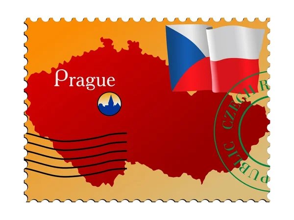 Prága - Cseh Köztársaság fővárosa — Stock Vector