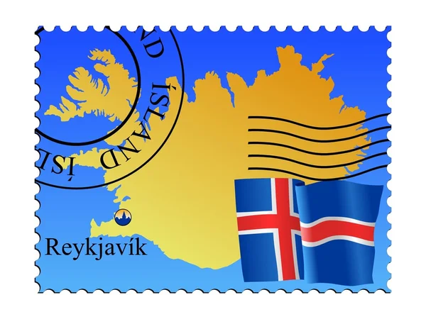 Reykjavik - Islands huvudstad — Stock vektor