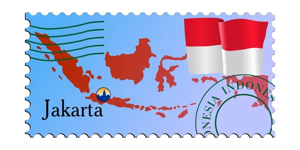 Jakarta - stolica Indonezji — Wektor stockowy