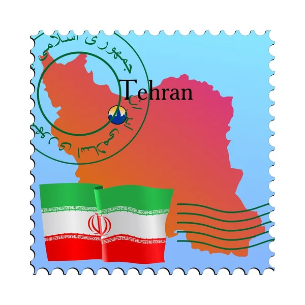 Teherán - capital de Irán — Vector de stock
