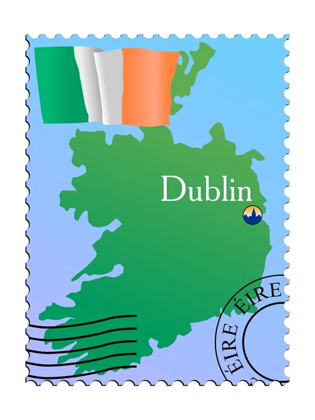 Dublín - capital de Irlanda — Vector de stock