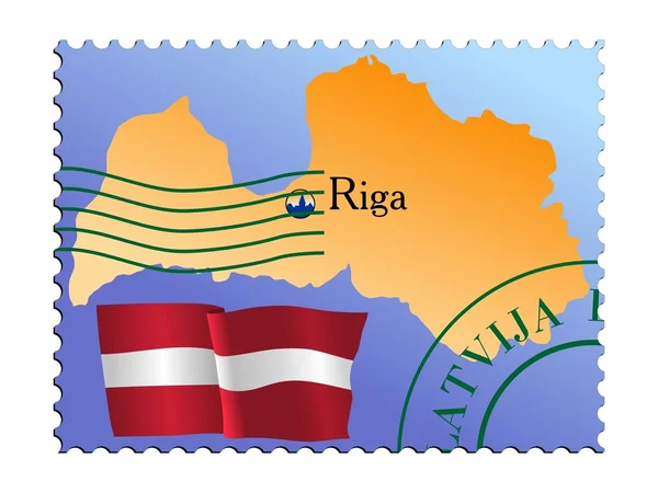 Riga - huvudstad i Lettland — Stock vektor