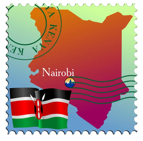 ナイロビ - ケニヤの首都 — ストックベクタ
