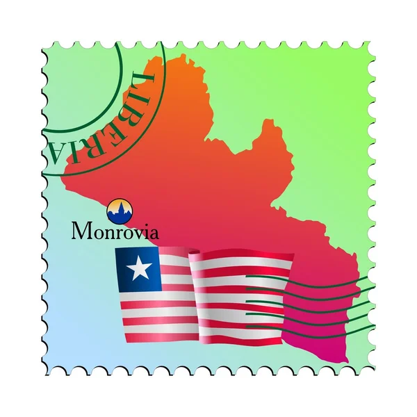 Monrovia - capitale della Liberia — Vettoriale Stock