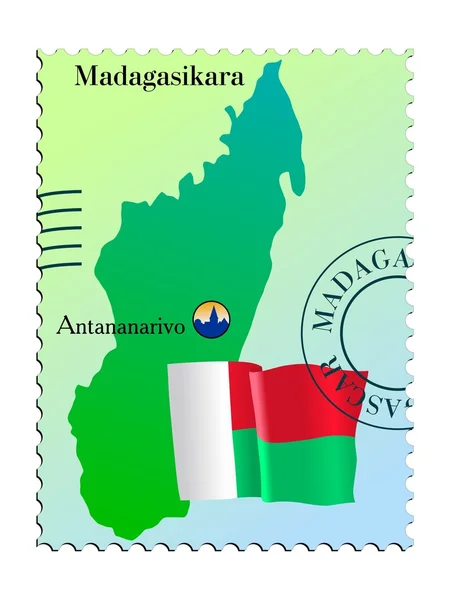 안타나나리보-마다가스카르의 수도 — 스톡 벡터