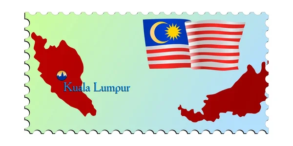 Kuala lumpur - huvudstad i malaysia — Stock vektor